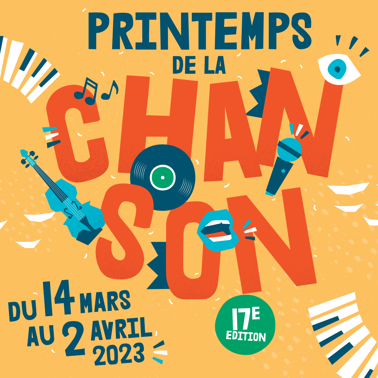 visuel Printemps de la Chanson 2023 ©CD61
